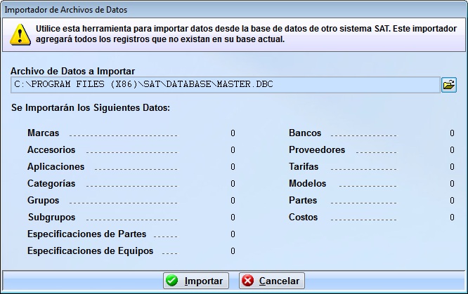 importador archivos datos sat